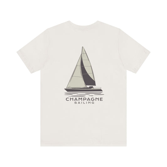 t-shirt with sailboat champagne sailing