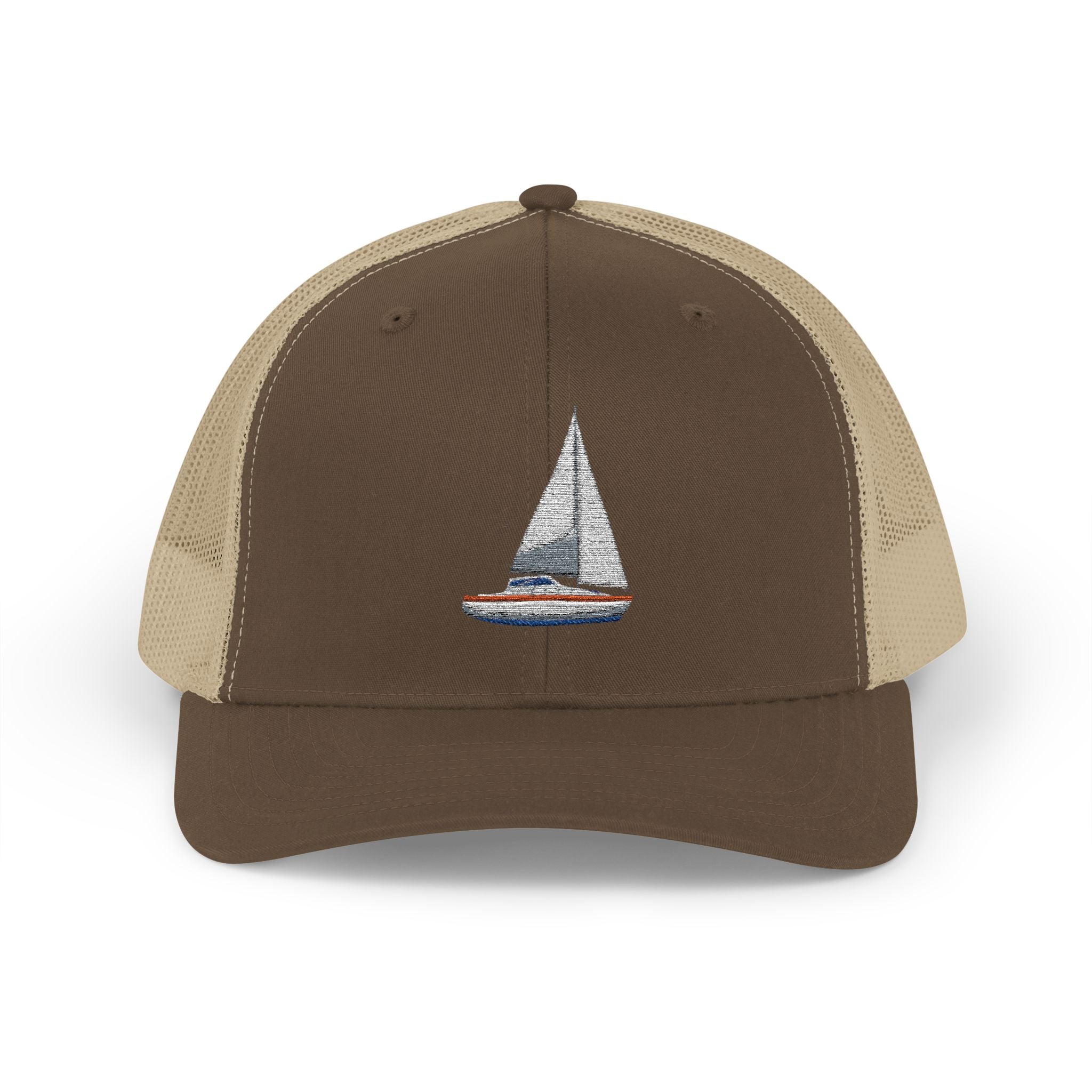 Sailboat Snapback Trucker Cap | Nautical Hat, Summer Accessory, Beachwear, Gift for Sailors, Fun Outdoor Gear
